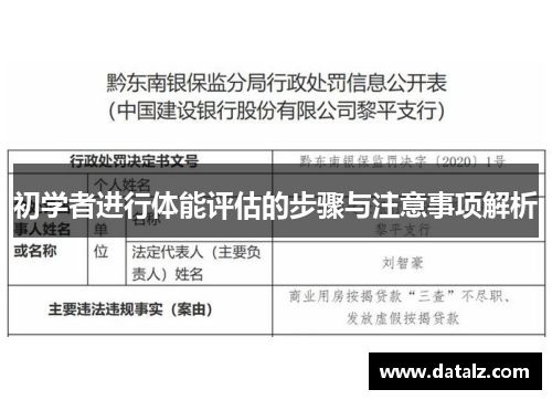 初学者进行体能评估的步骤与注意事项解析